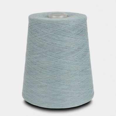 Medvilniniai verpalai akvamarino spalvos, sukti iš 2-jų siūlų tinka nėrimui, audimui, mezgimui