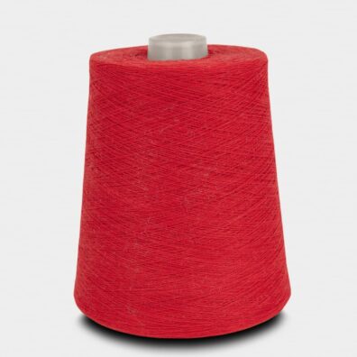 Medvilniniai verpalai skaisčiai raudoni sukti iš 2-jų siūlų tinka nėrimui, audimui, mezgimui