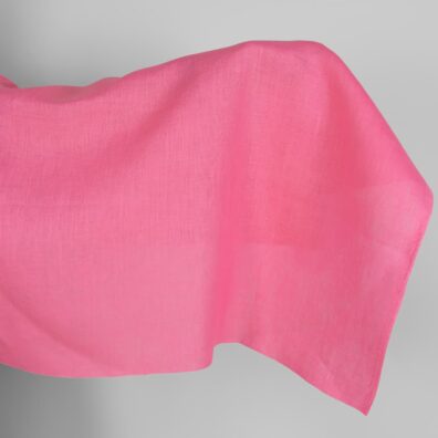 Rožinis lino audinys