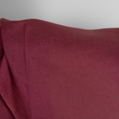Lino audinys vyšninės spalvos tinka drabužiams ir namų tekstilės gaminiams siūti