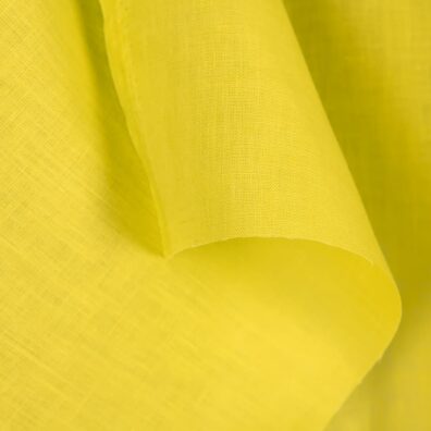 Lino audinys neoninės šviesiai žalios spalvos 150cm pločio