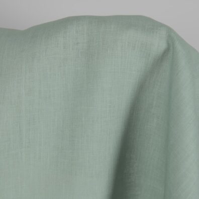 Lino audinys šviesiai melsvai žalsvas 150cm pločio