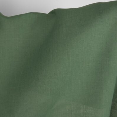 Lino audinys pilkšvai žalias drabužiams ir namų tekstilės gaminiams siūti