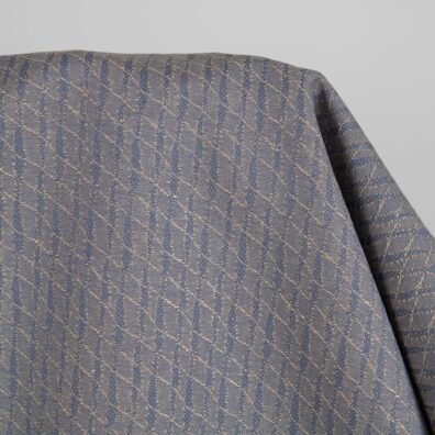 Lino - medvilnės audinys pilkai-rusvai raštuotas