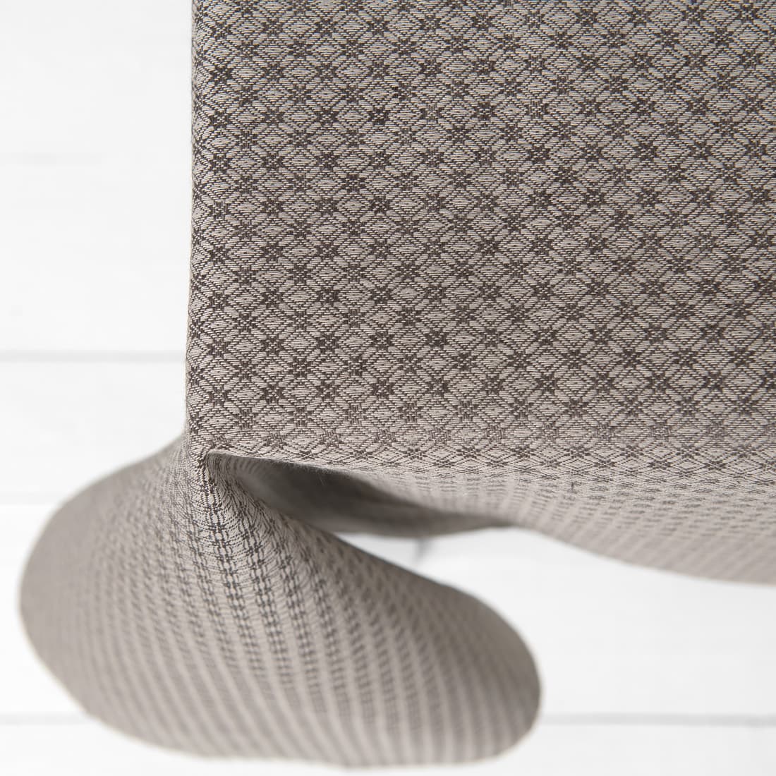 TONY pilkai ruda lino - medvilnės staltiesė