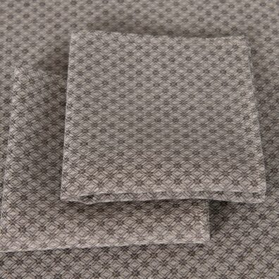 TONY puslininė ruda servetėlė su rombų, gėlyčių raštu