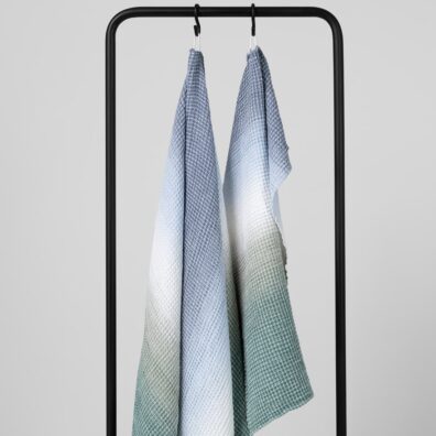 VITO rankšluostis mėlynai žalias medvilnės - kanapės sudėties