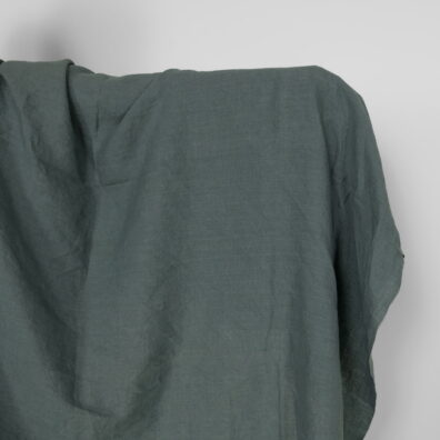 Lino audinys pilkšvai žalias skalbtas