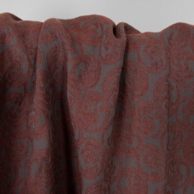 Puslininis audinys pilkai rudas raštuotas skalbtas minkštas švelnus