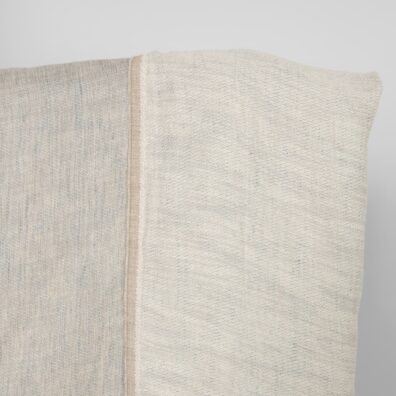 Puslininis satino audinys dvipusis rusvai pilkas skalbtas