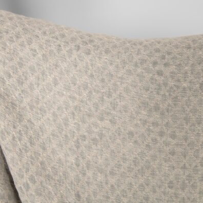 Puslininis audinys rusvai pilkas su rombais skalbtas tinka drabužiams ir namų tekstilei siūti