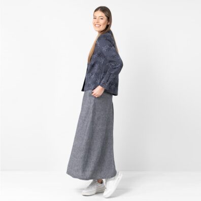 LIMA puslininis gėlėtas švarkelis susegamas sagomis