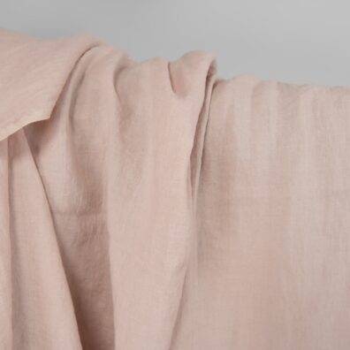 Lino audinys šviesiai rožinis skalbtas, minkštas, švelnus