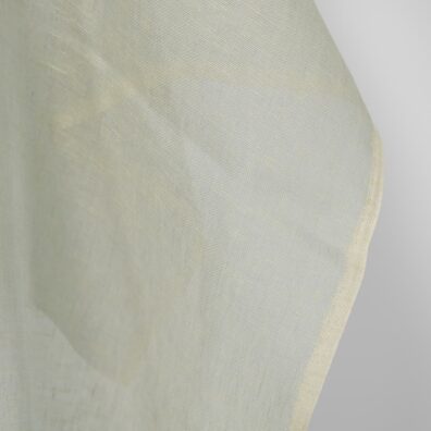 Lininis audinys pilkšvai žalsvas permatomas tinka šalikams ir užuolaidoms siūti