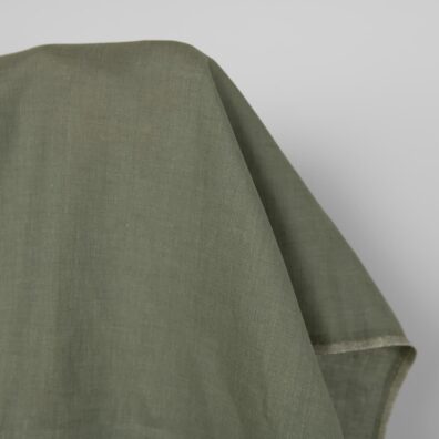 Lininis audinys pilkšvai žalias melanžinis 150cm pločio