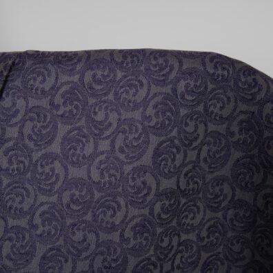 Puslininis audinys pilkai mėlynas raštuotas 150cm pločio