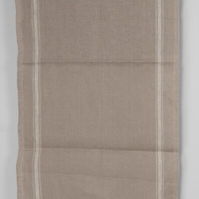 Lininis rankšluostinis audinys smėlio spalvos