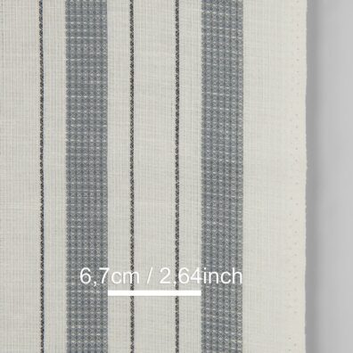 Puslininis rankšluostinis audinys pilkomis ir baltomis juostomis „vaflinis“ 50cm pločio