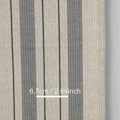 Puslininis rankšluostinis audinys pilkai dryžuotas 50cm pločio