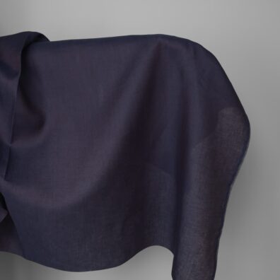 Lininis audinys rudai mėlynas lengvas