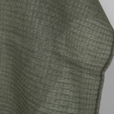 Lino audinys pilkai žalias raštuotas