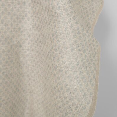 Puslininis audinys rusvai pilkas su rombais drabužiams ir namų tekstilės gaminiams siūti