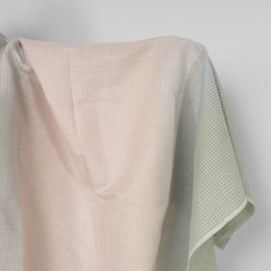 Medvilnės-kanapės audinys pilkai rožinis