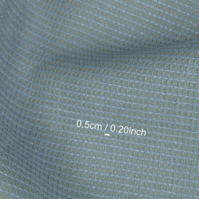 Lino - medvilnės audinys „vaflinis“ melsvai žalsvas