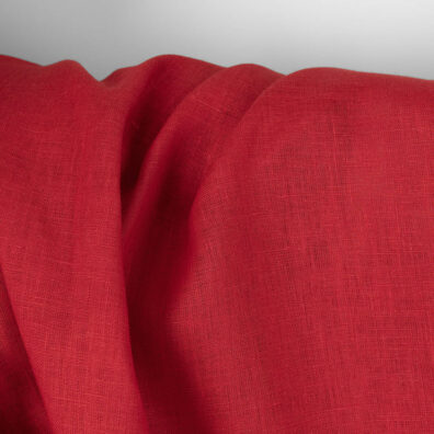 Lininis audinys ryškiai raudonas 150cm pločio