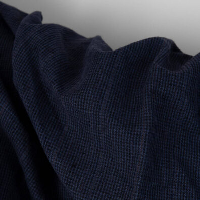 Puslininis audinys daugiaspalvis dryžuotas skalbtas minkštas švelnus