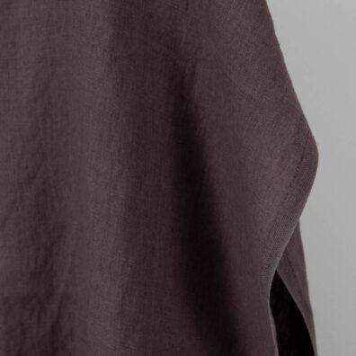 Lino audinys blyškiai rudas skalbtas minkštas švelnus