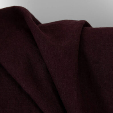 Lino audinys tamsiai rudas skalbtas minkštas švelnus