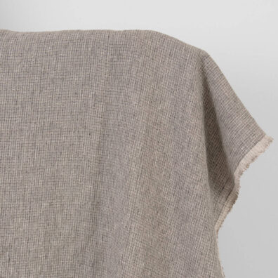 Lino audinys rožiniu-rudu raštu skalbtas minkštas švelnus