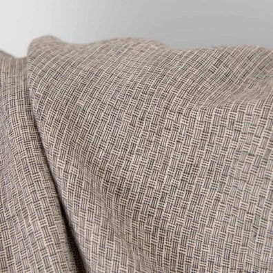 Lino audinys rožiniu-rudu raštu skalbtas