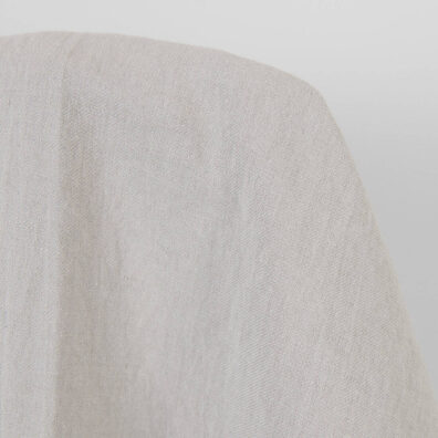 Lino - medvilnės audinys šviesiai pilkas melanžinis skalbtas