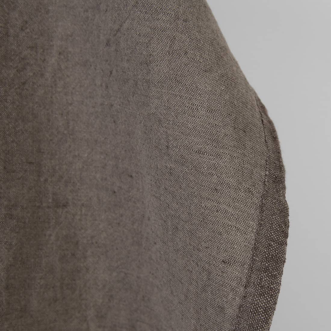 Puslininis audinys pilkšvai rudas melanžinis skalbtas minkštas švelnus