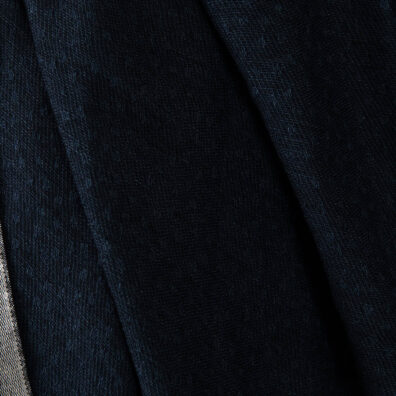 Lino-vilnos audinys tamsiai mėlynas raštuotas skalbtas minkštas švelnus