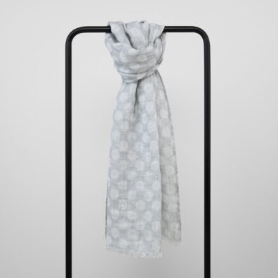 ZINA lininis šviesiai pilkas šalikas