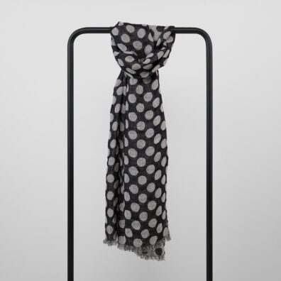 ZINA lininis juodas šalikas