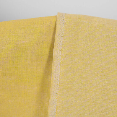 Puslininis audinys geltonas-pilkas dvipusis, austas ruoželio raštu