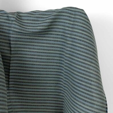 Puslininis audinys mėlynais ir žalsvais raštuotais dryžiais