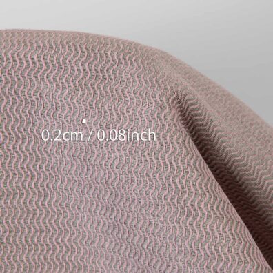 Sunkus lino-medvilnės audinys pilkai alyvinis zigzago raštu