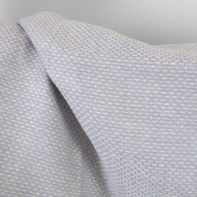 Lino-vilnos audinys šviesiai violetinis raštuotas tinka drabužiams, aksesuarams, namų tekstilei siūti