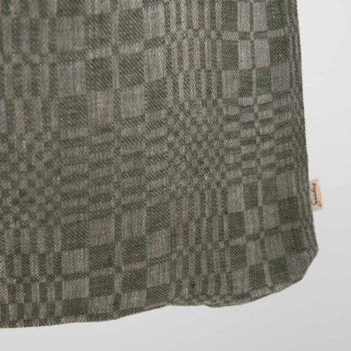 LEGGO lininis krepšys žaliais ir pilkais tradiciniais langeliais