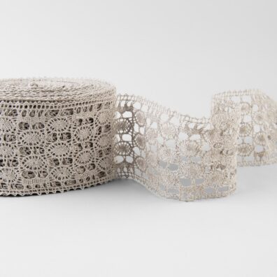 Lininis nėrinys natūraliai pilkas Nr. 72