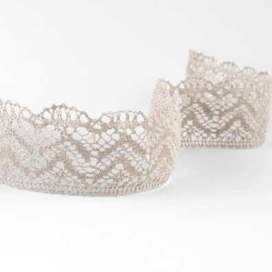 Lininis nėrinys natūralios spalvos 4,5cm pločio