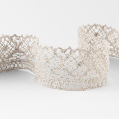 Lininis nėrinys natūralios spalvos 4cm pločio