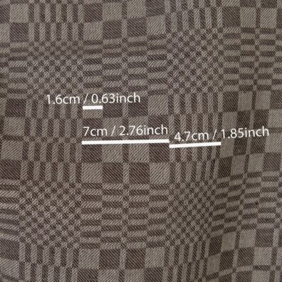 Puslininis audinys rudas languotas ruoželio raštas, su matnenimis