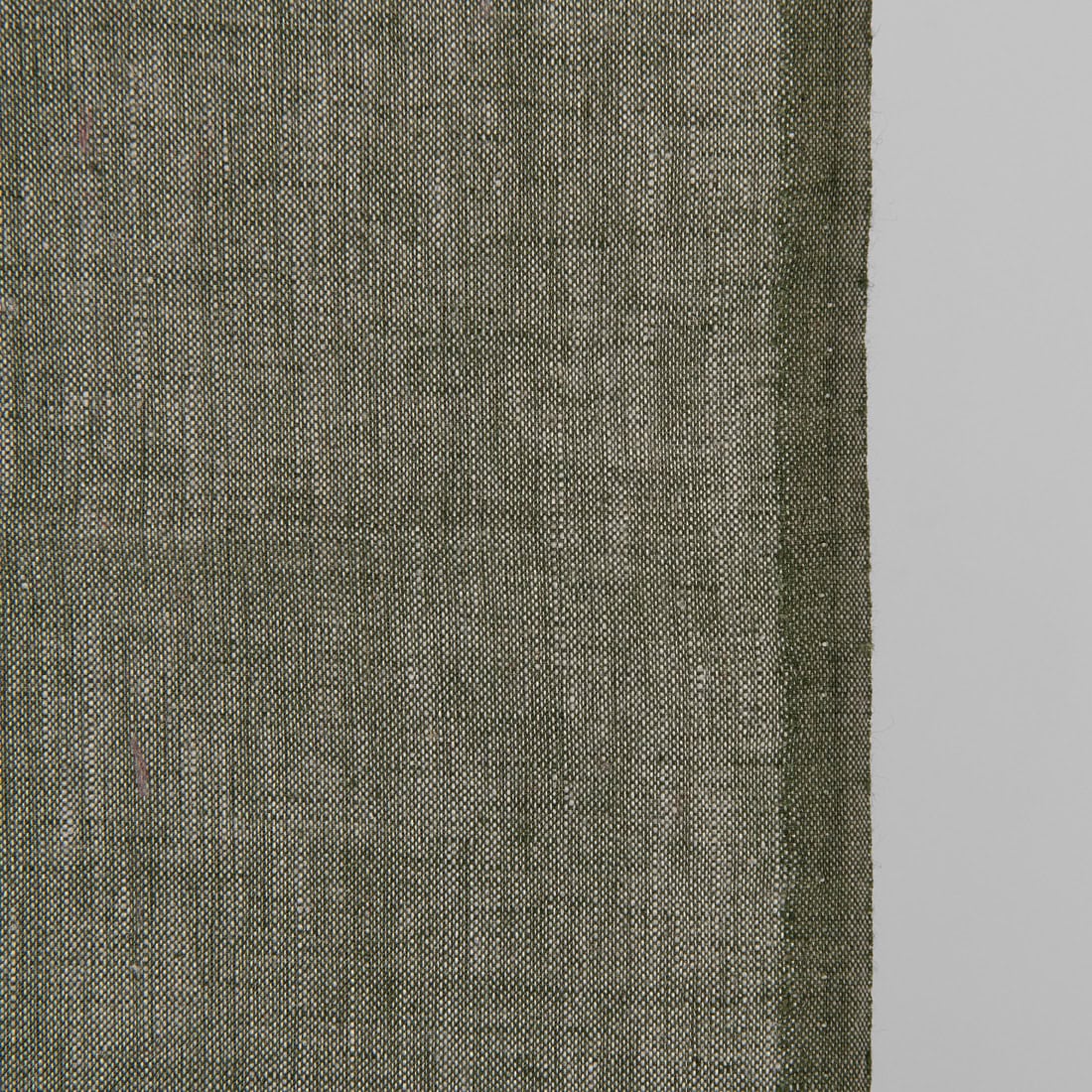 Lininis rankšluostinis audinys žalios ir natūralios melanžas, 50 cm pločio