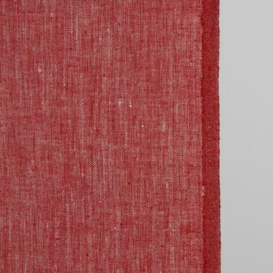 Lininis rankšluostinis audinys raudona ir natūrali melanžas, 50 cm pločio